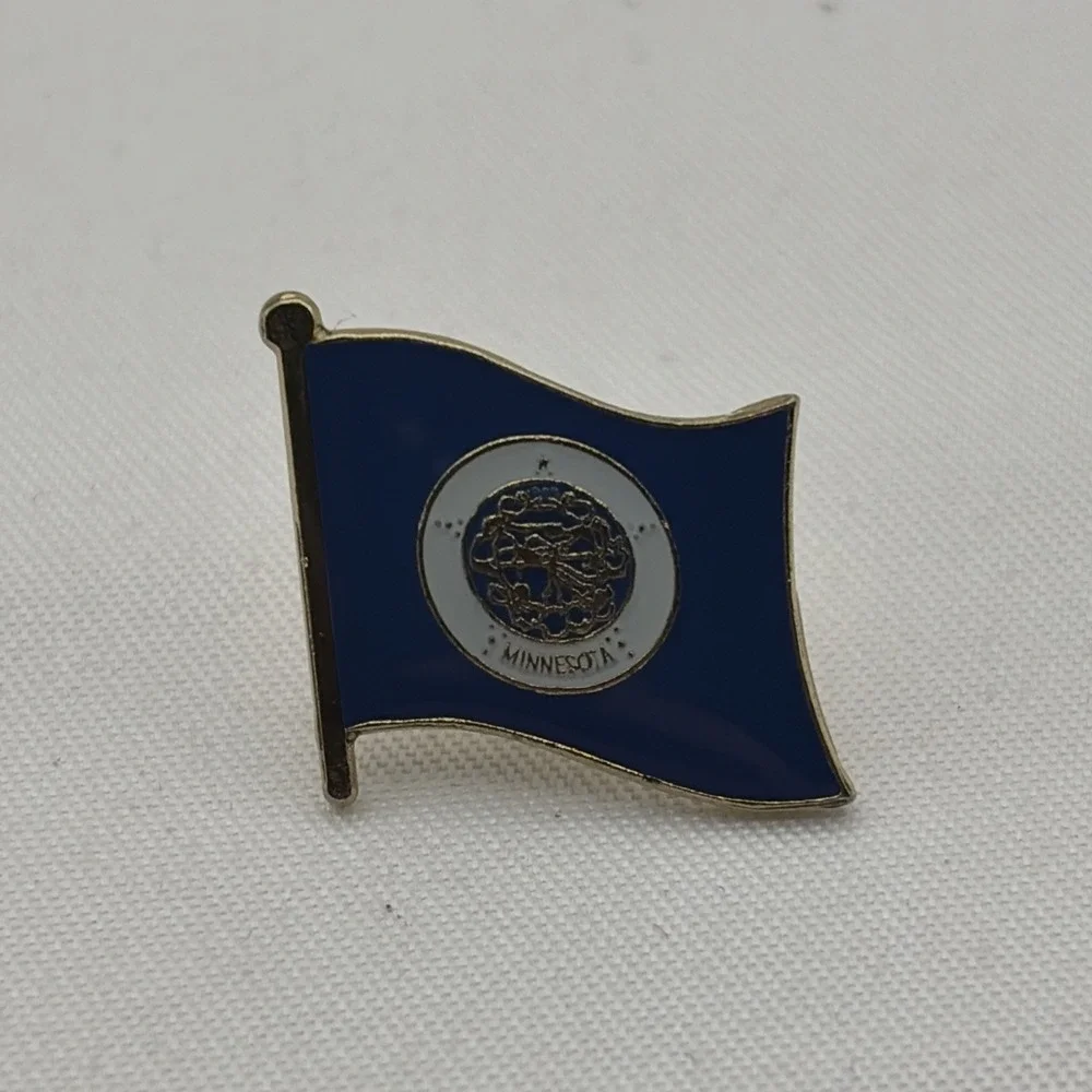 Minnesota State Flag United States Of America Lapel Hat Pin